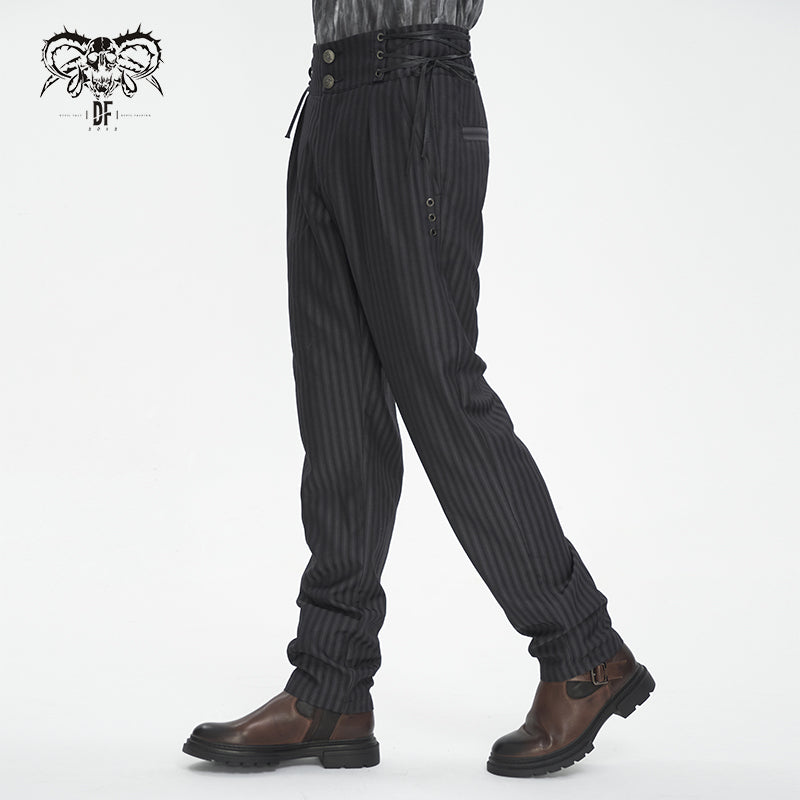PT24801 Steampunk striped suit trousers – Devil Fashion Official PT24801 Steampunk striped suit trousers – Devil Fashion Official