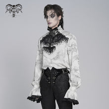 Load image into Gallery viewer, SHT15602 Grey Two-Tone Textured Woven Gothic Shirts with Bow Tie
