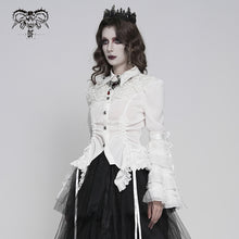 Load image into Gallery viewer, SHT159 Gothic Striped Ruffled Shirt with Flared Sleeves
