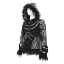 Load image into Gallery viewer, CT273 Punk hooded long-sleeved jacket with multiple straps on the front
