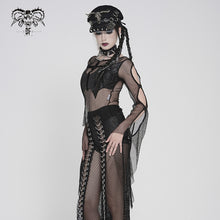 Load image into Gallery viewer, TT306 Bat-Shaped Chest Punk Mesh T-Shirt

