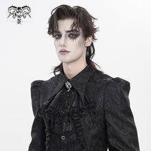 Load image into Gallery viewer, AS28801 Black Glossy irregular pleated woven Gothic shirt bow tie
