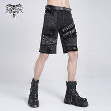 Load image into Gallery viewer, PT113 decadence Summer punk rock men nailed ragged shorts
