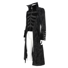 Load image into Gallery viewer, CT27001 Gothic pattern velvet long coat with multiple straps at the center front
