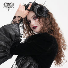 Load image into Gallery viewer, AS190 Black devil horn women cosplay hairpin headband
