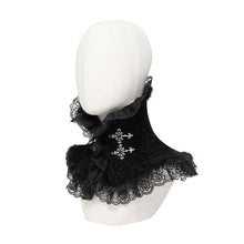 Load image into Gallery viewer, AS321 Gothic-style embossed, fleece-lined velveteen collar
