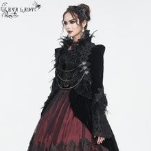 Load image into Gallery viewer, ECT015 Gothic Feather Ultra Short Women&#39;s Dress Jacket
