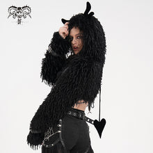 Load image into Gallery viewer, CT242 Punk Plush Hooded Short Jacket
