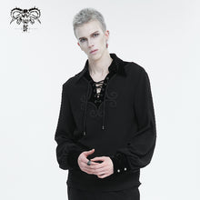 Load image into Gallery viewer, SHT086 Neckline hand-embroidery gothic men shirts
