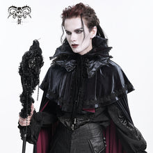 Load image into Gallery viewer, CA049 Gothic black and red velvet knitted collar
