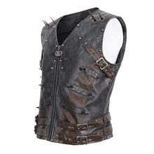 Load image into Gallery viewer, WT08601 hand brushed leather men vest
