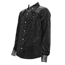 Load image into Gallery viewer, SHT149 Embossed Velvet Gothic Long Sleeve Shirt
