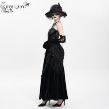 Load image into Gallery viewer, ESKT064 Gothic Rose Tassel Slip Dress
