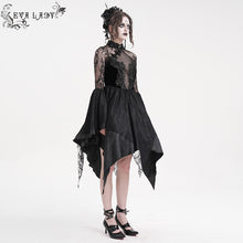 Load image into Gallery viewer, ESKT05301 Cheongsam style small flower mesh dress
