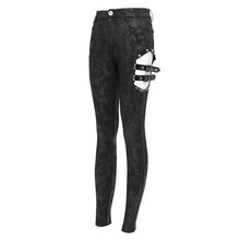 Load image into Gallery viewer, PT273 Side cutout laminated stretchy punk trousers
