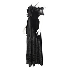 Load image into Gallery viewer, ESKT04501 Black Gothic suspender dress
