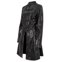 Load image into Gallery viewer, CT21301 Irregular rubberized faux leather contrasting stripe jacket
