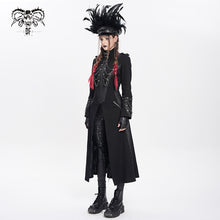 Load image into Gallery viewer, CT267 Thick twill chain-embellished punk long coat
