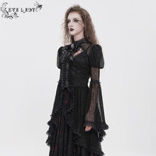 Load image into Gallery viewer, ESHT01901 Stand-Collar Gothic Lace Shirt with Irregular Dot Pattern
