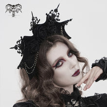 Load image into Gallery viewer, AS259 Rose Queen Halo Gothic Crown Headband
