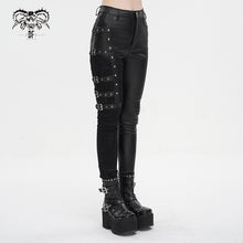 Load image into Gallery viewer, PT218 Women&#39;s asymmetrical faux leather trousers
