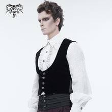 Load image into Gallery viewer, WT032 punk wedding western fashion floral pattern black men gothic short waistcoat
