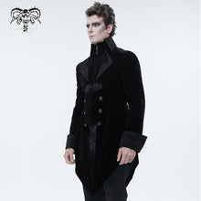 Load image into Gallery viewer, CT02201 western fashion gothic embroidered collar black men velveteen Tuxedo
