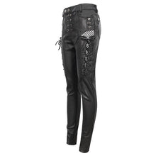 Load image into Gallery viewer, PT205 Side straps Thigh mesh women&#39;s leather trousers
