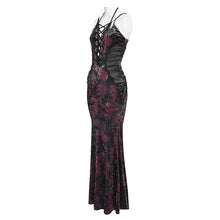 Load image into Gallery viewer, SKT25302 Gothic Velvet Strappy Dress with Side Seam Pleats
