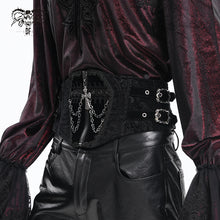 Load image into Gallery viewer, AS205 Gothic coffin-shaped jacquard velvet waist belt CORSET
