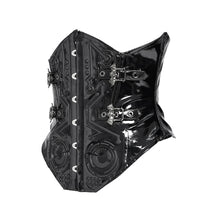 Load image into Gallery viewer, AS312 Punk-style patent leather belt with embossed detailing
