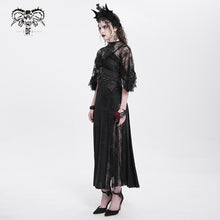 Load image into Gallery viewer, SKT172 Gothic High Slit Lace Asymmetric Long Dress
