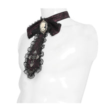 Load image into Gallery viewer, AS28902 Glossy pleated Gothic collar and bow tie
