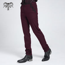 Load image into Gallery viewer, PT13902 wine Gothic wedding men trousers
