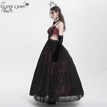 Load image into Gallery viewer, ESKT05902 Red Women Rose cutout waist strapless dress
