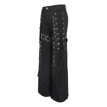 Load image into Gallery viewer, PT289 Punk side-drawn wide-leg pants
