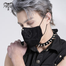 Load image into Gallery viewer, MK026 Punk skeleton printed mesh unisex nailed cotton mask
