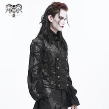 Load image into Gallery viewer, WT09302 men black Gothic embossed waistcoat
