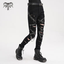 Load image into Gallery viewer, PT251 Punk ripped twill pants for women
