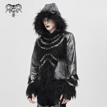 Load image into Gallery viewer, CT273 Punk hooded long-sleeved jacket with multiple straps on the front
