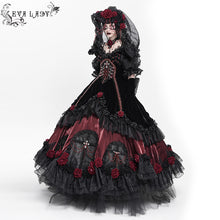 Load image into Gallery viewer, ESKT073 Gothic High end Custom-made floral full skirt dress
