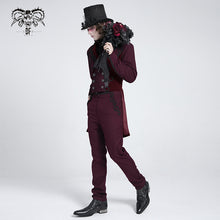 Load image into Gallery viewer, CT17402 wine Gothic men dress coat
