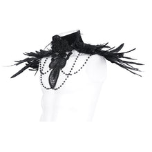 Load image into Gallery viewer, CA044 High collar long feather men collar
