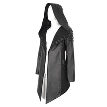 Load image into Gallery viewer, CT217 Dark punk hooded imitation leather men&#39;s jacket
