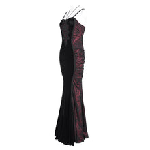 Load image into Gallery viewer, ESKT046 Gothic velvet lace tube top fishtail dress
