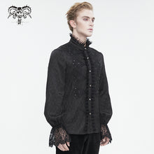 Load image into Gallery viewer, SHT111 Gothic stand collar jacquard shirt
