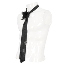 Load image into Gallery viewer, AS151 Gothic Rose dark fringe Men&#39;s Tie
