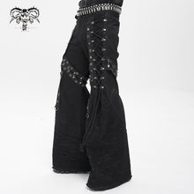 Load image into Gallery viewer, PT289 Punk side-drawn wide-leg pants
