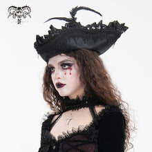 Load image into Gallery viewer, AS201 Black Gothic Women&#39;s Pirate Hat
