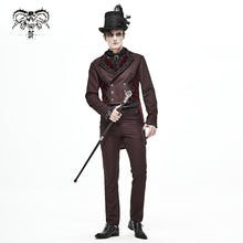 Load image into Gallery viewer, PT13902 wine Gothic wedding men trousers
